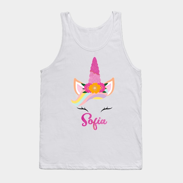 Name sofia unicorn Tank Top by Gaming champion